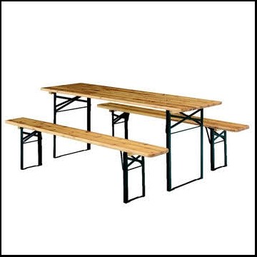biertafel (breed) + 2 bierbanken