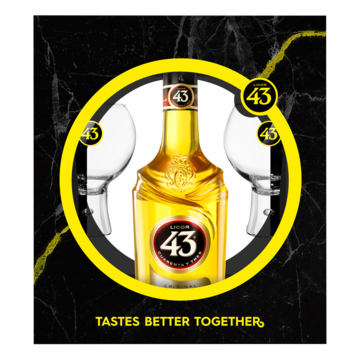 Licor 43 geschenk met 2 glazen