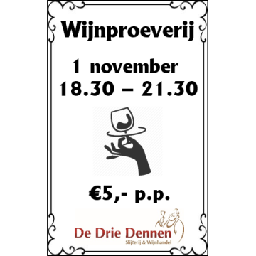 entree bewijs wijnproeverij 1 november