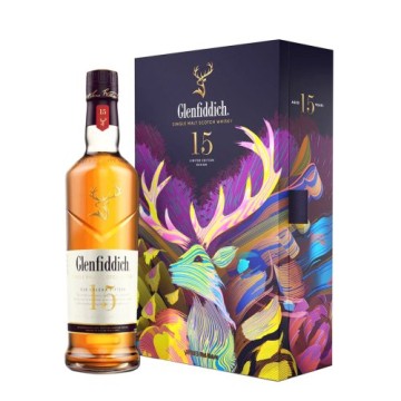 Glenfiddich 15 Y Geschenkset Met Heupflesje