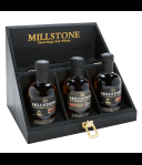 Wooden Gift Box with Trio Millstone 200ml (OL, PPX, RYE100) Zuidam Distillers
