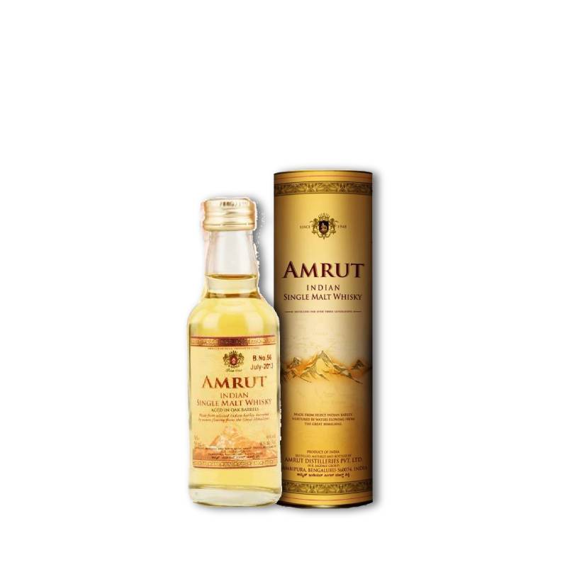 [8901193028111] Amrut single malt whisky miniatuur