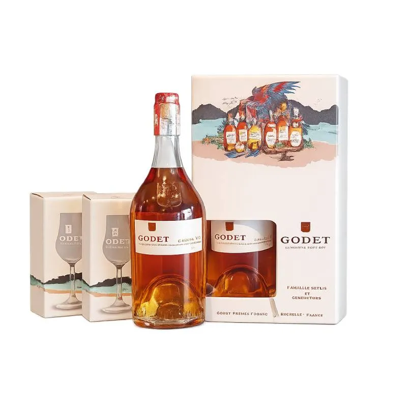 [3278480396464] Godet cognac VS 'Great Classics' giftpack + 2 glazen