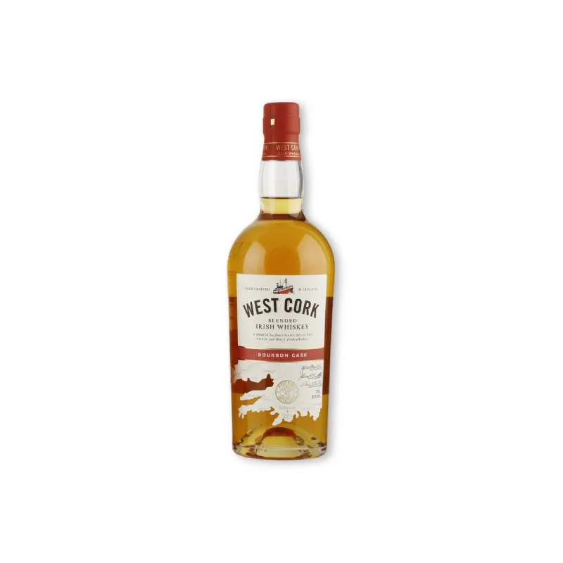 WEST CORK Bourbon Cask Whiskey 0,70 ltr